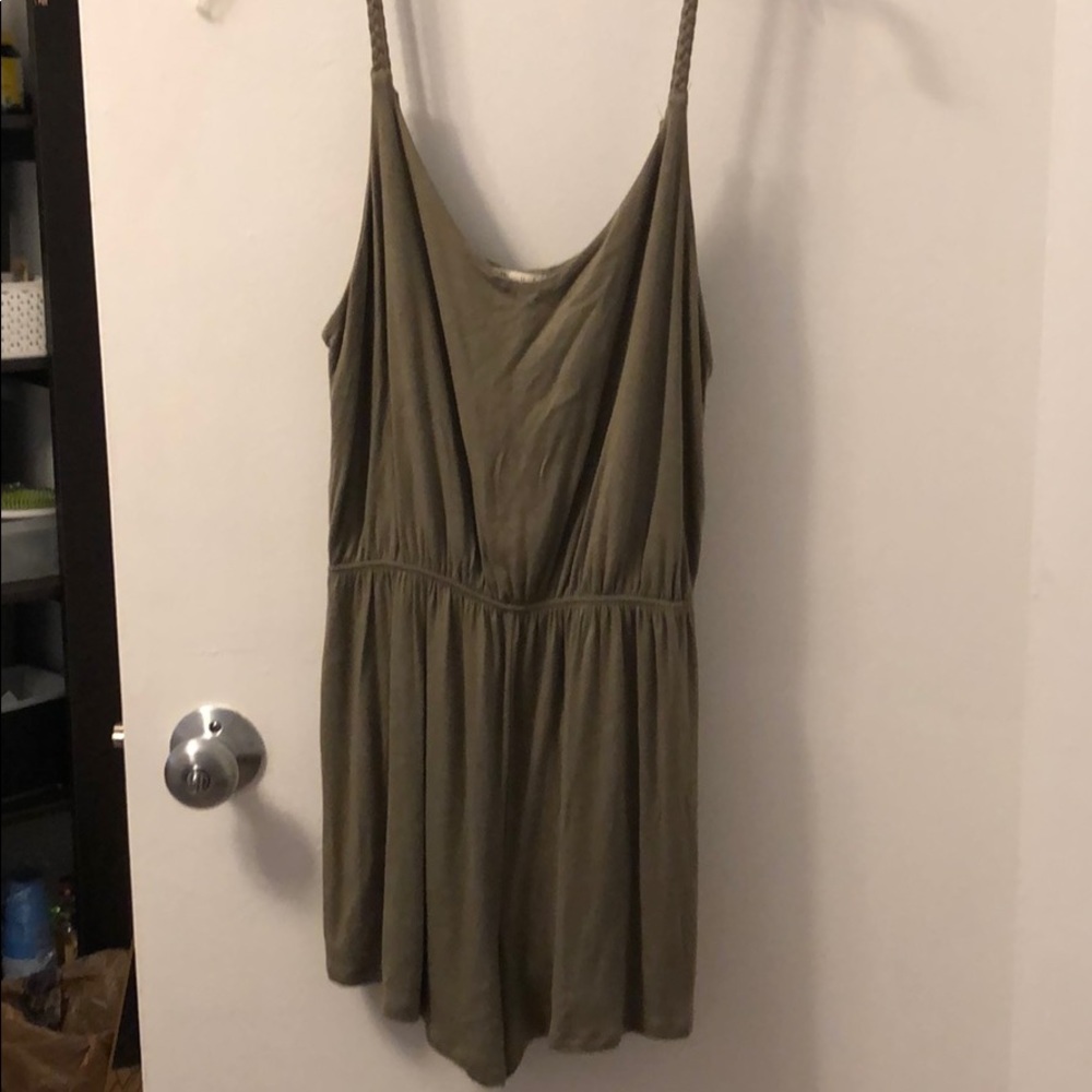 Army green romper